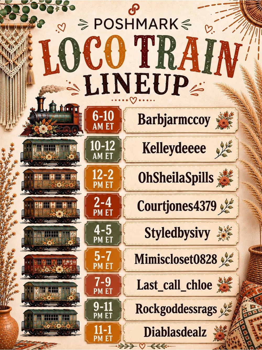 Boho Chic Loco train show - Picture 2 of 2